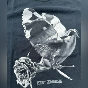 pop smoke graphic black tee